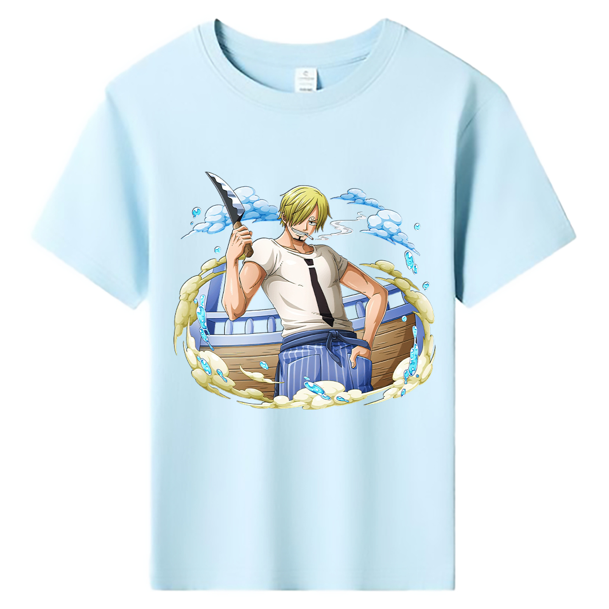 （画像用） ワンピース サンジ ONE PIECE Sanji 綿100％キッズTシャツ（フロントプリント）